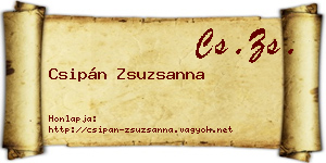 Csipán Zsuzsanna névjegykártya