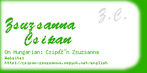zsuzsanna csipan business card